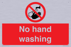 No hand washing
